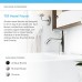 V2702-White Porcelain Vessel Sink Chrome Ensemble with 753 Vessel Faucet (Bundle - 3 Items: Sink  Faucet  and Pop Up Drain) - B01LFESEEI